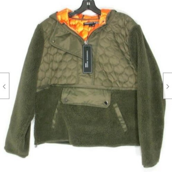 NWT Veronica Beard Leo Sherpa Fleece Quilted Pullover Jacket XL - Picture 4 of 12